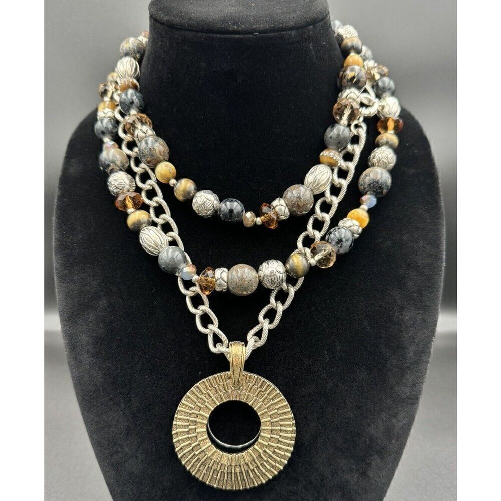 Premier‎ Designs Top Notch Layered Convertible Multicolor Beaded Chain Necklace